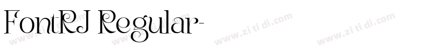FontRJ Regular字体转换 FontRJ Regular字体转换